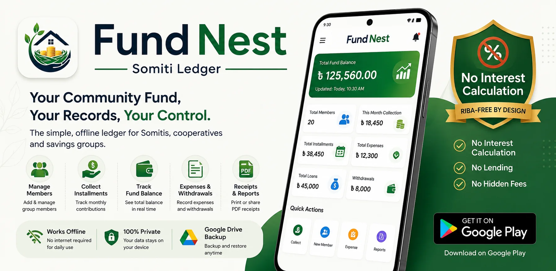 FundNest — No interest, no fees, no lending