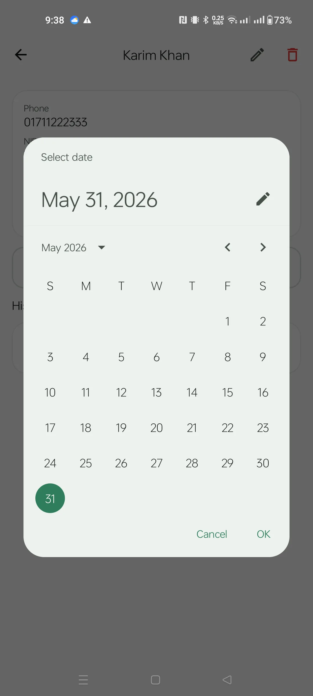 Date picker