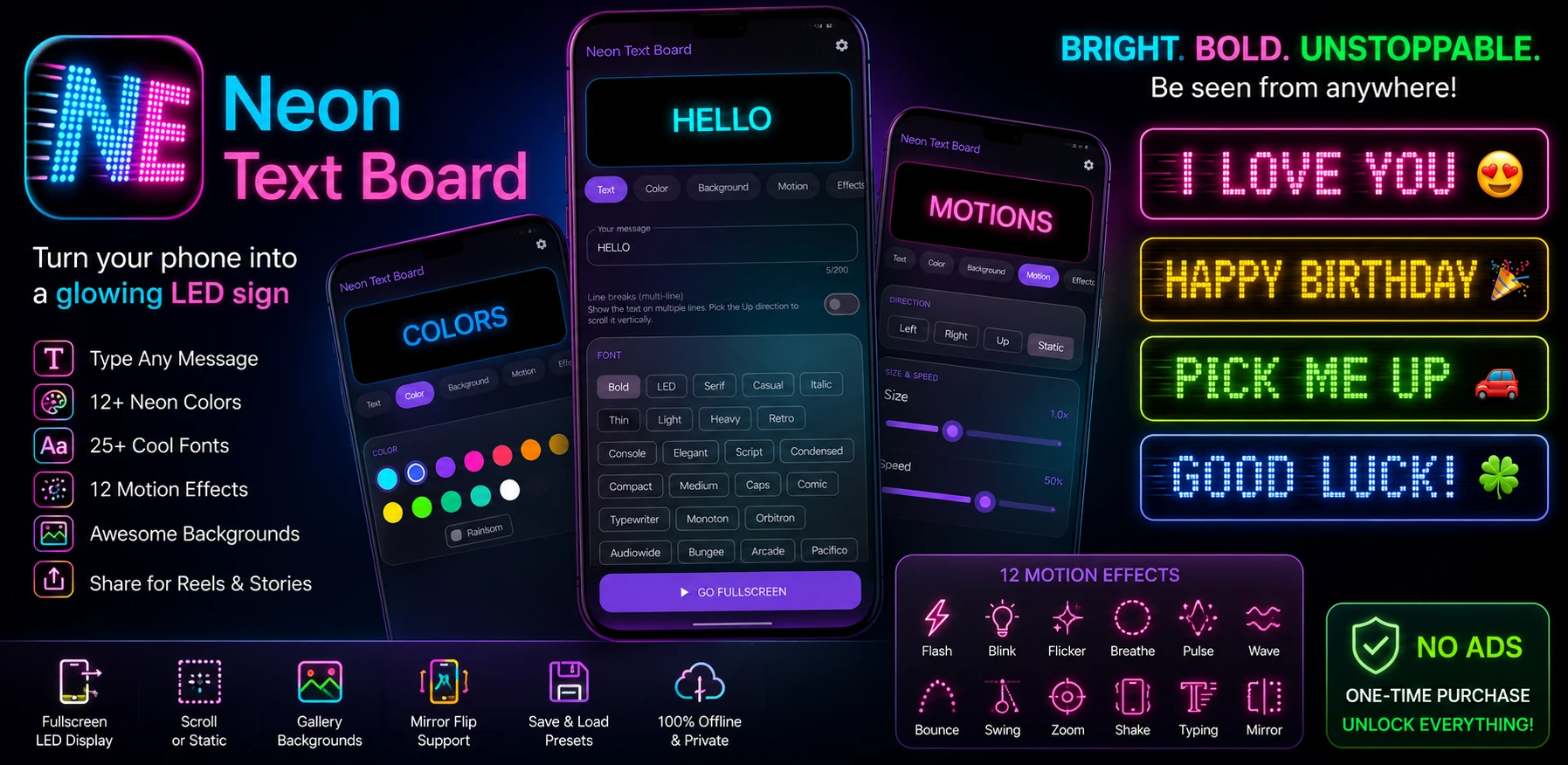 Neon Text Board