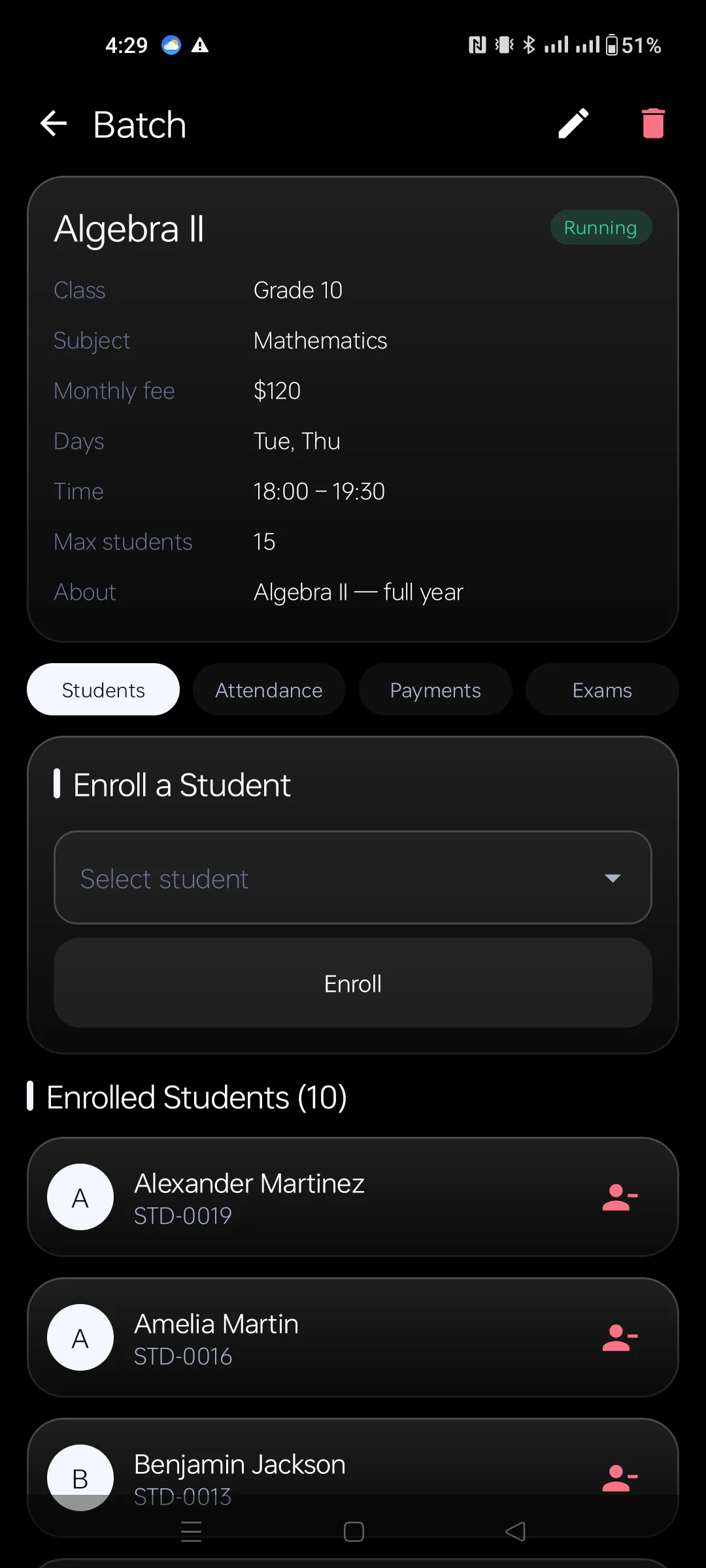 TutorDesk batches