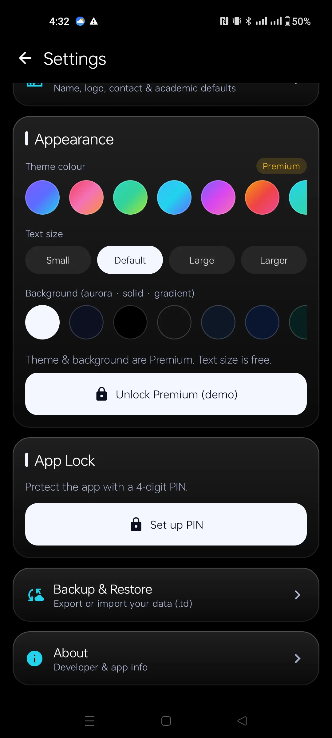 TutorDesk appearance and themes